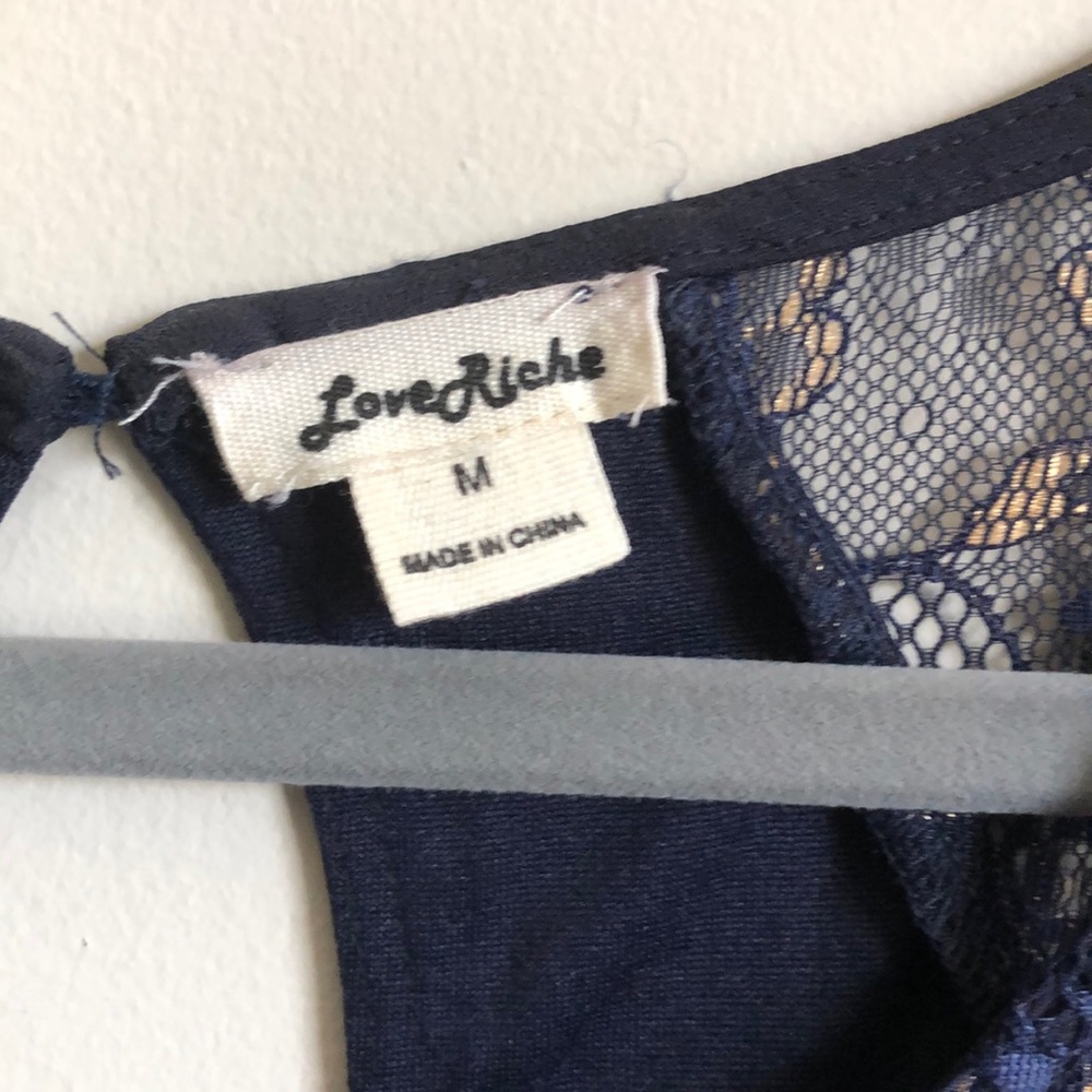 NWOT Love Riche Navy Long Sleeved Dress - Picture 4 of 9